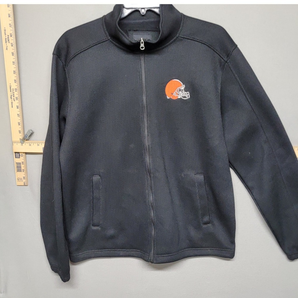 NFL Mens Black Quarter Zip Fleece Lined‎ Pullover Sweater XL Browns